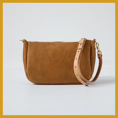 Scratch-and-Dent Natural Bison Crossbody Bag