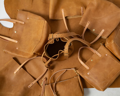 Scratch-and-Dent Natural Bison Crossbody Bag