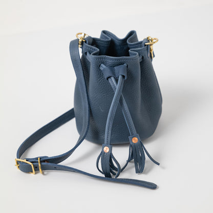 Scratch-and-Dent Blue Cypress Mini Bucket Bag