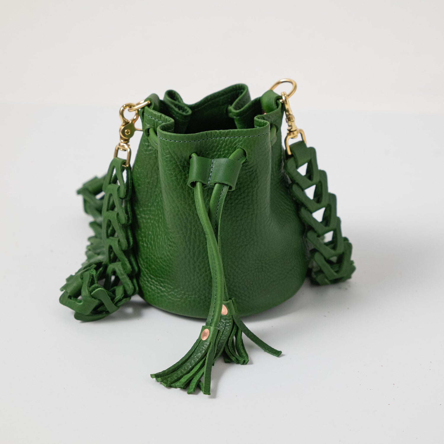 Leather Mini Bucket Bag