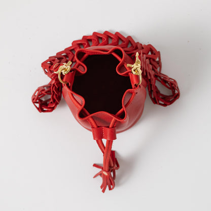 Scratch-and-Dent Red Cypress Mini Bucket Bag