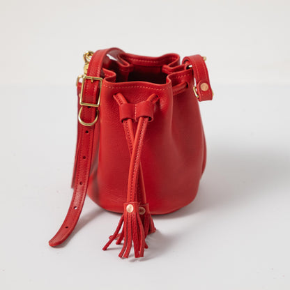 Scratch-and-Dent Red Cypress Mini Bucket Bag