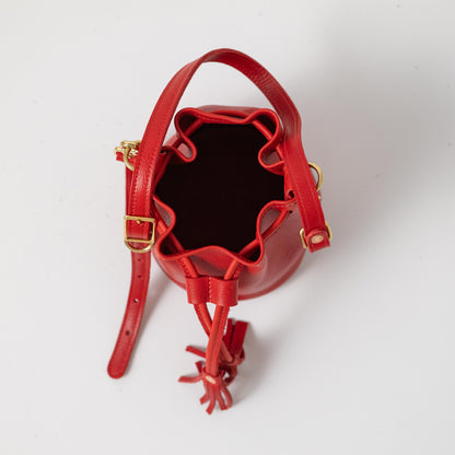 Scratch-and-Dent Red Cypress Mini Bucket Bag