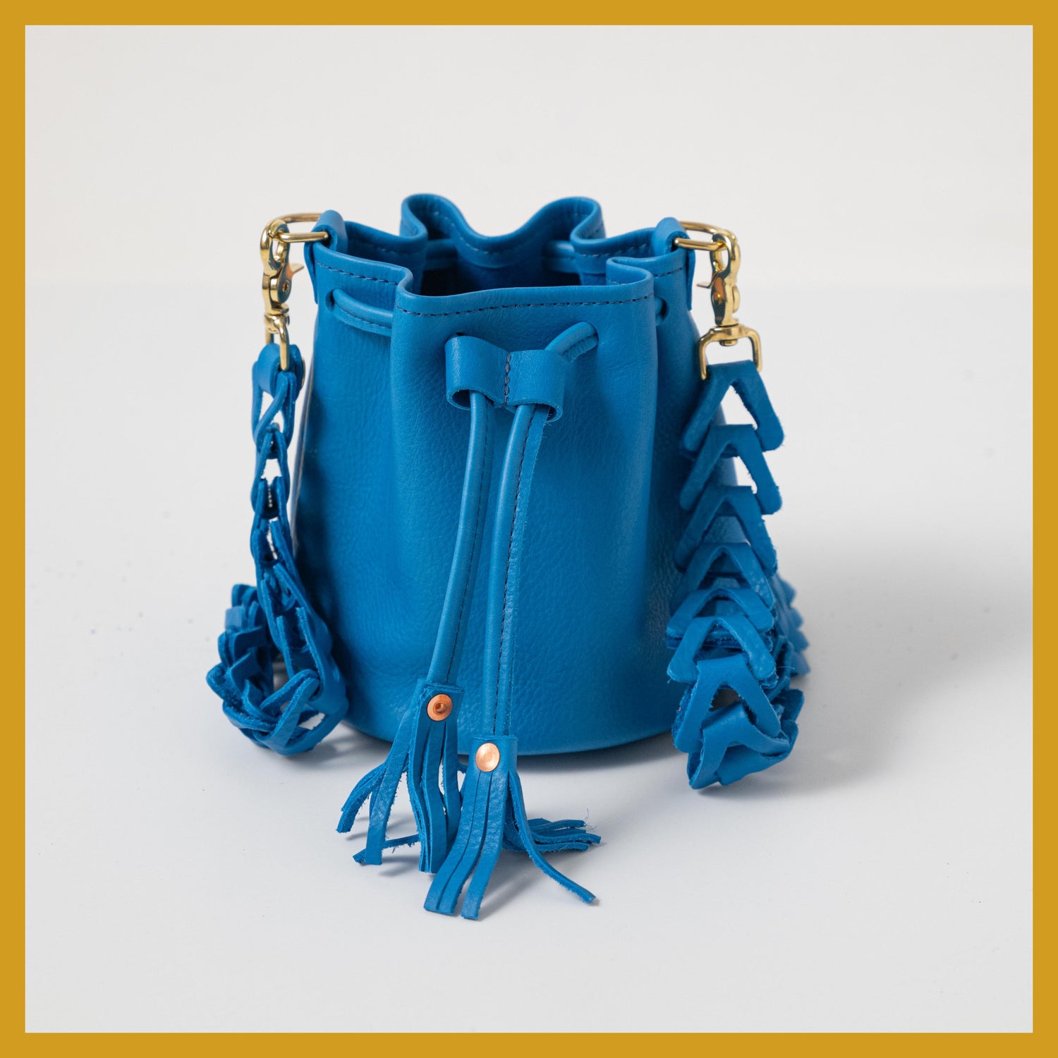 Scratch-and-Dent Cerulean Cypress Mini Bucket Bag