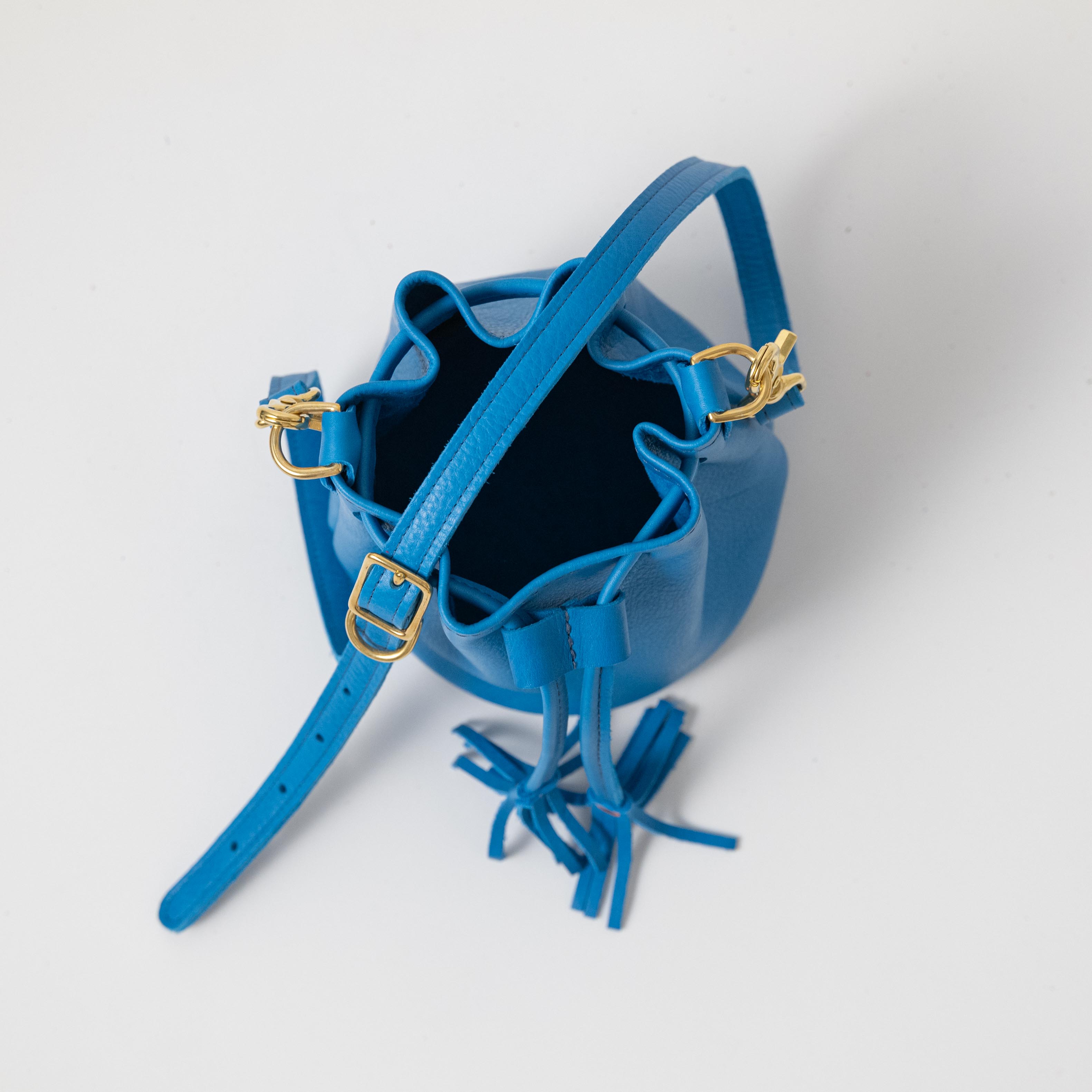 Scratch-and-Dent Cerulean Cypress Mini Bucket Bag