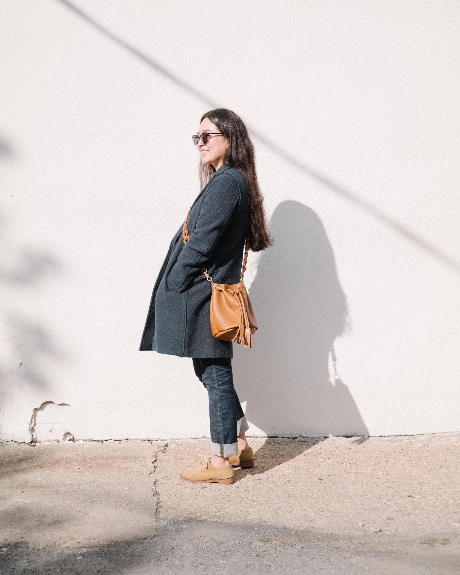 Scratch-and-Dent Navy Kodiak Mini Bucket Bag