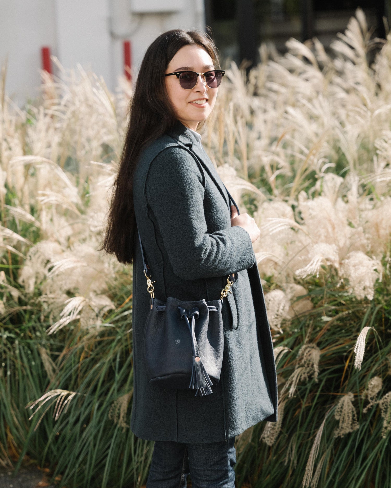 Scratch-and-Dent Red Cypress Mini Bucket Bag