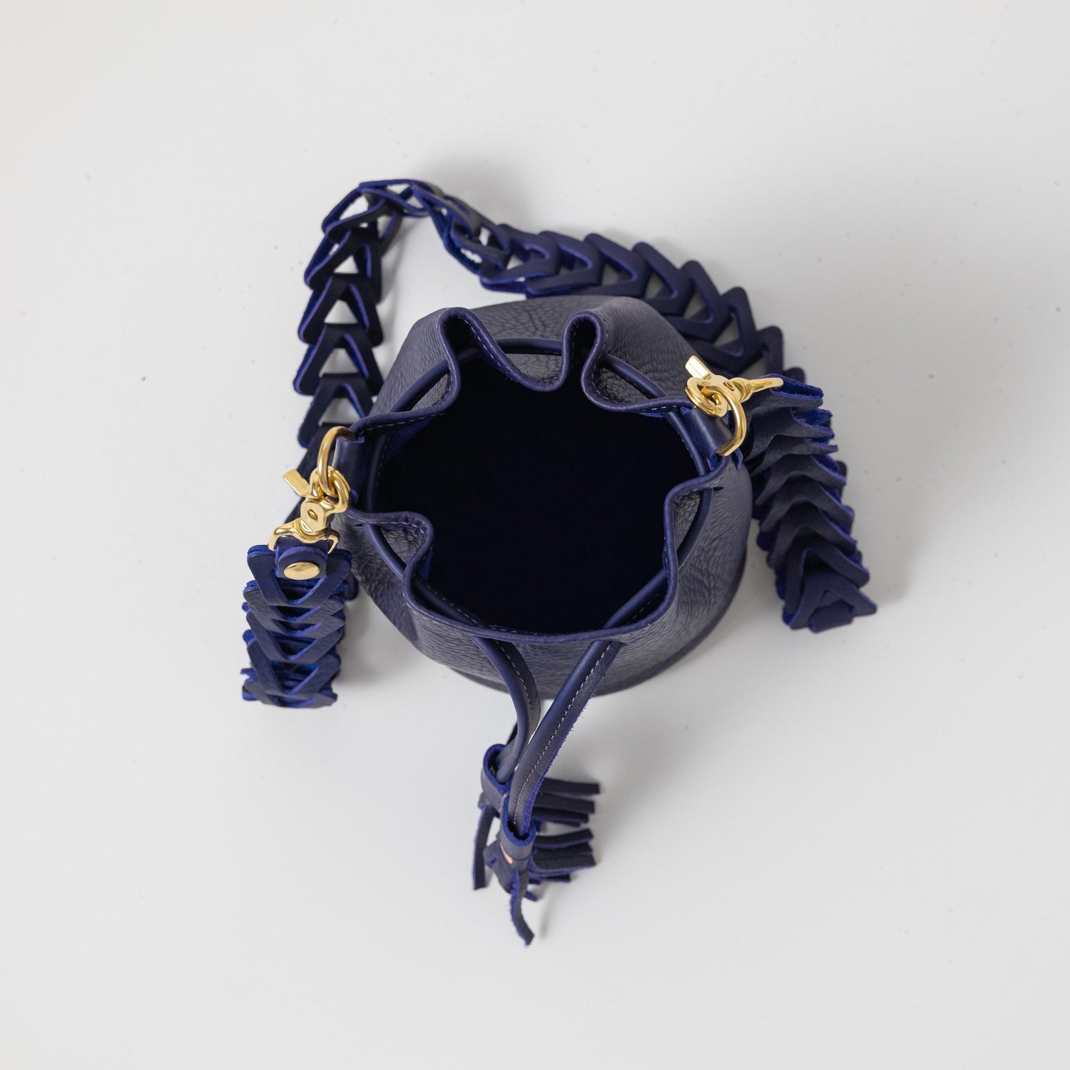 Scratch-and-Dent Violet Cypress Mini Bucket Bag