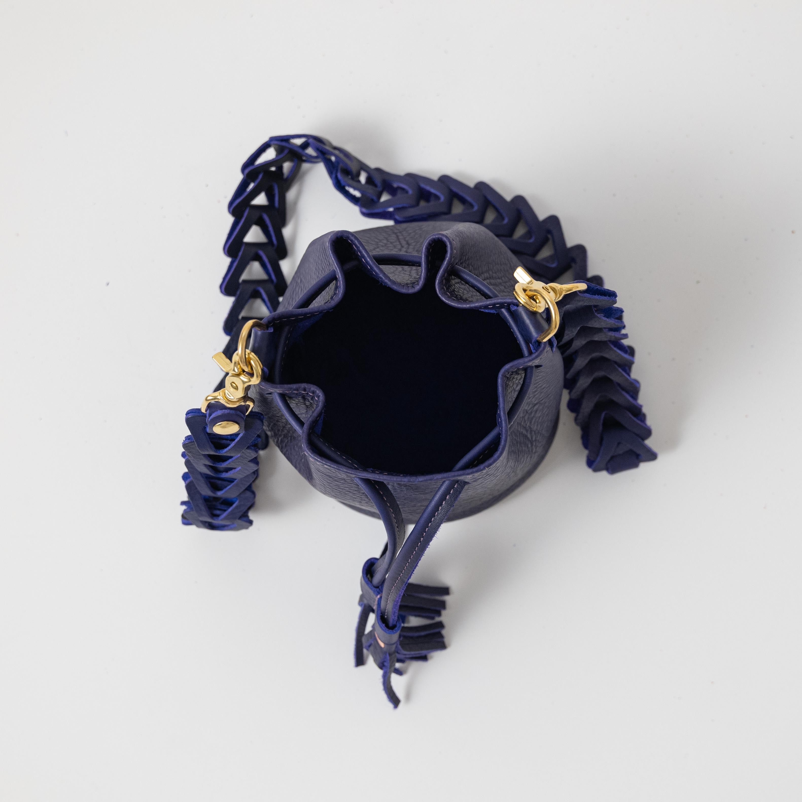 Scratch-and-Dent Violet Cypress Mini Bucket Bag