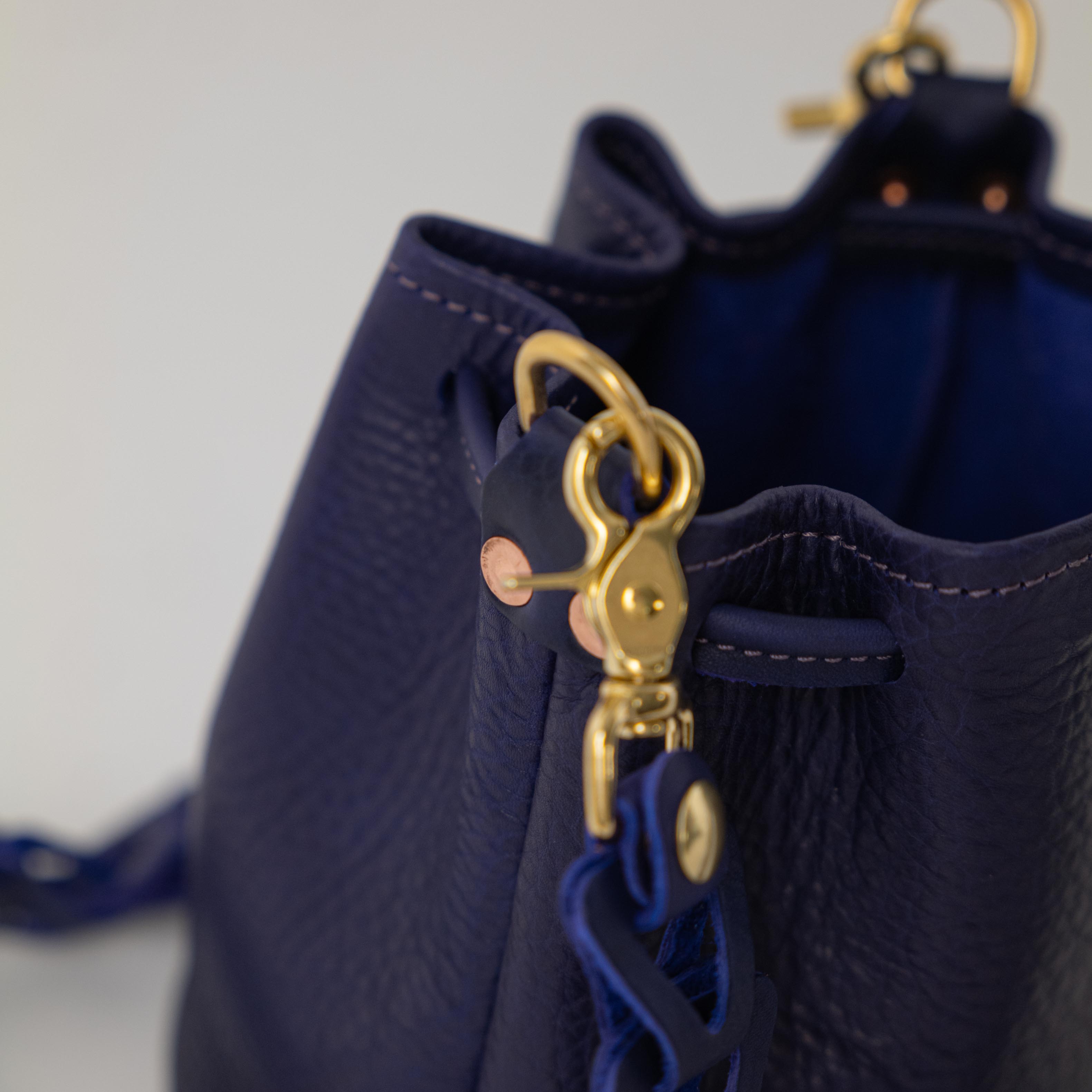 Scratch-and-Dent Violet Cypress Mini Bucket Bag