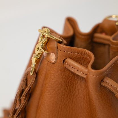 Scratch-and-Dent Cognac Cypress Mini Bucket Bag