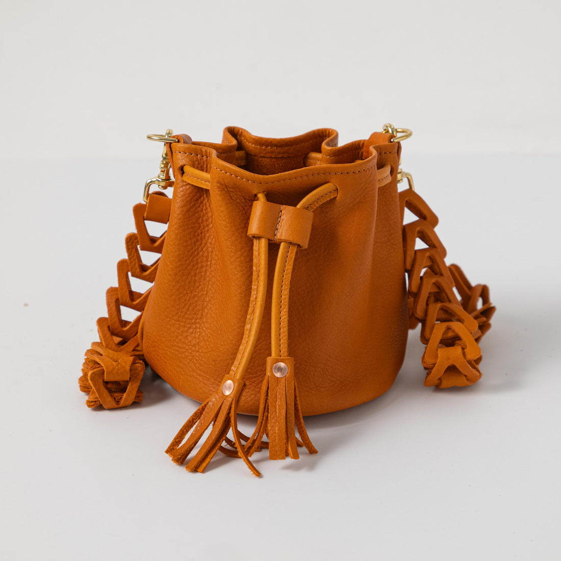 Orange Cypress Mini Bucket Bag