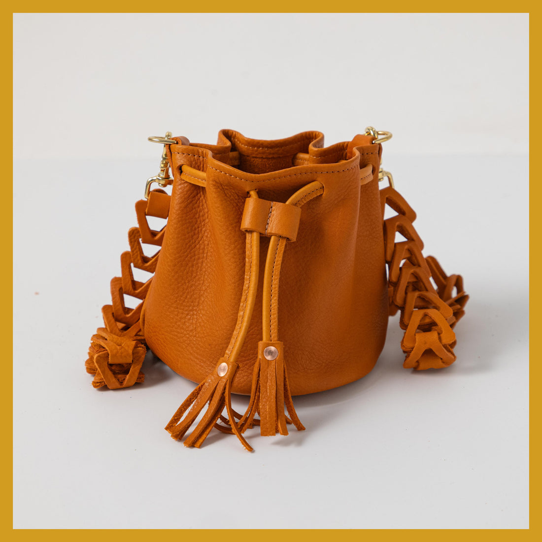 Scratch-and-Dent Orange Cypress Mini Bucket Bag