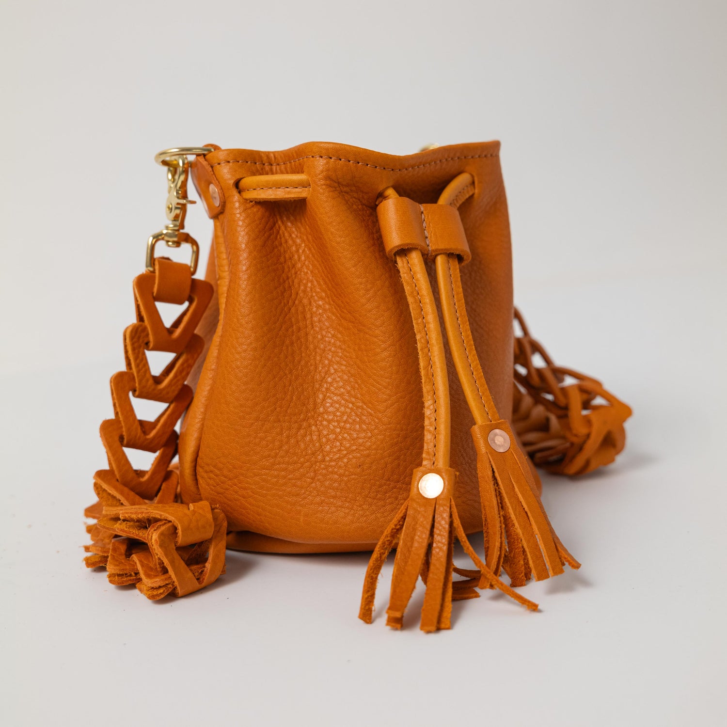 Orange Cypress Mini Bucket Bag