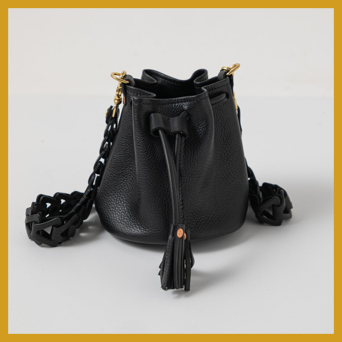 Scratch-and-Dent Black Cypress Mini Bucket Bag