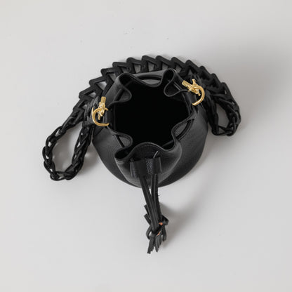 Scratch-and-Dent Black Cypress Mini Bucket Bag