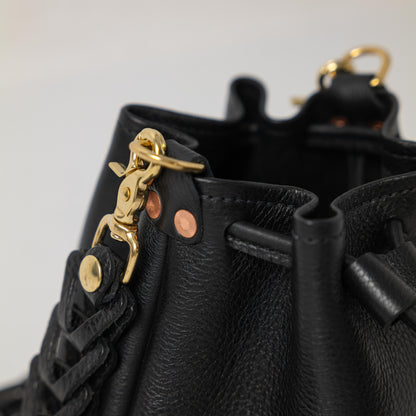 Scratch-and-Dent Black Cypress Mini Bucket Bag