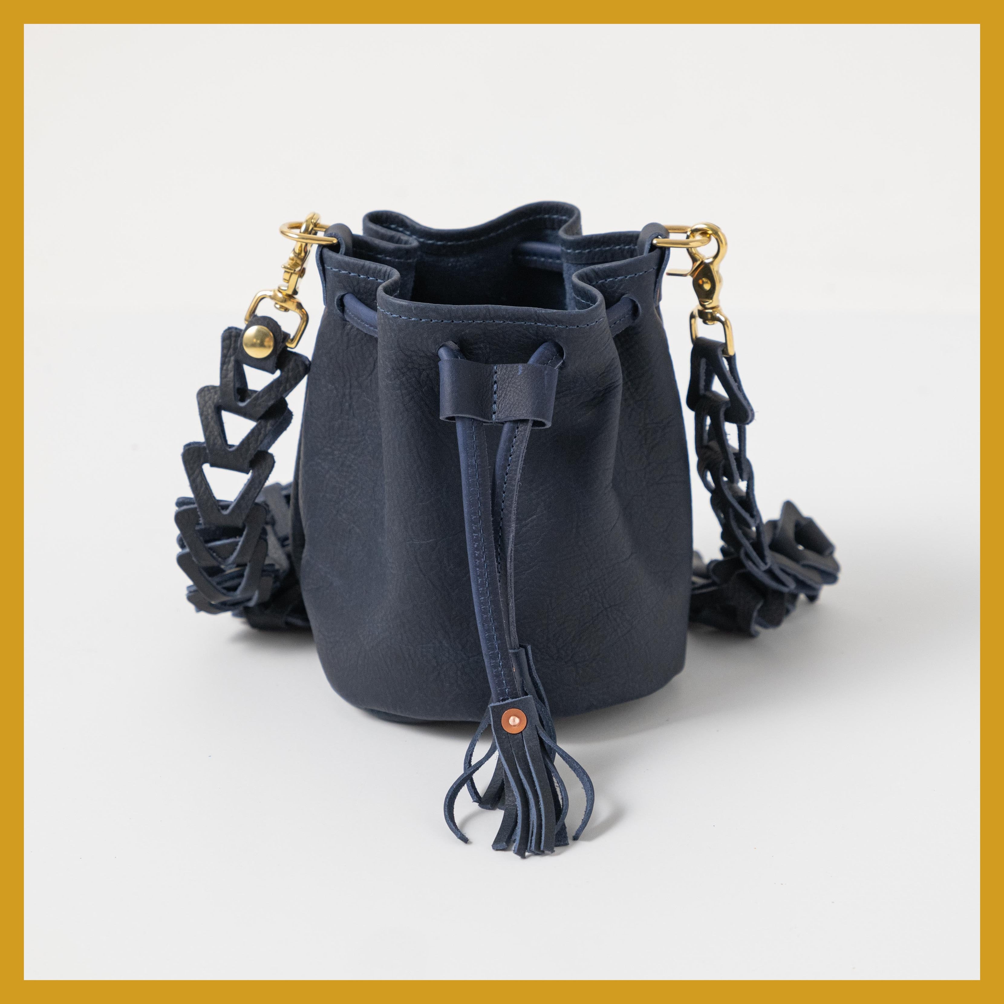 Scratch-and-Dent Navy Kodiak Mini Bucket Bag