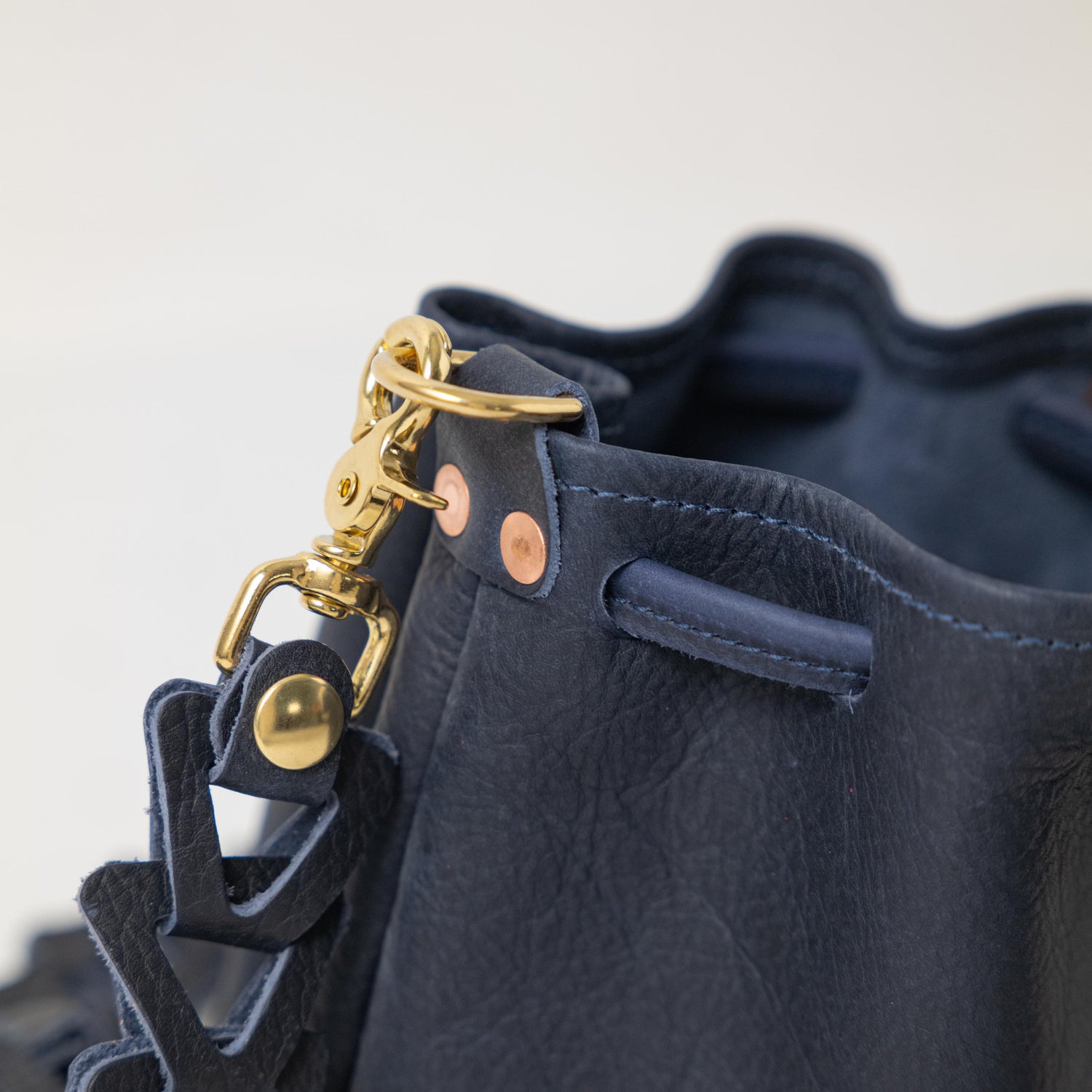 Scratch-and-Dent Navy Kodiak Mini Bucket Bag