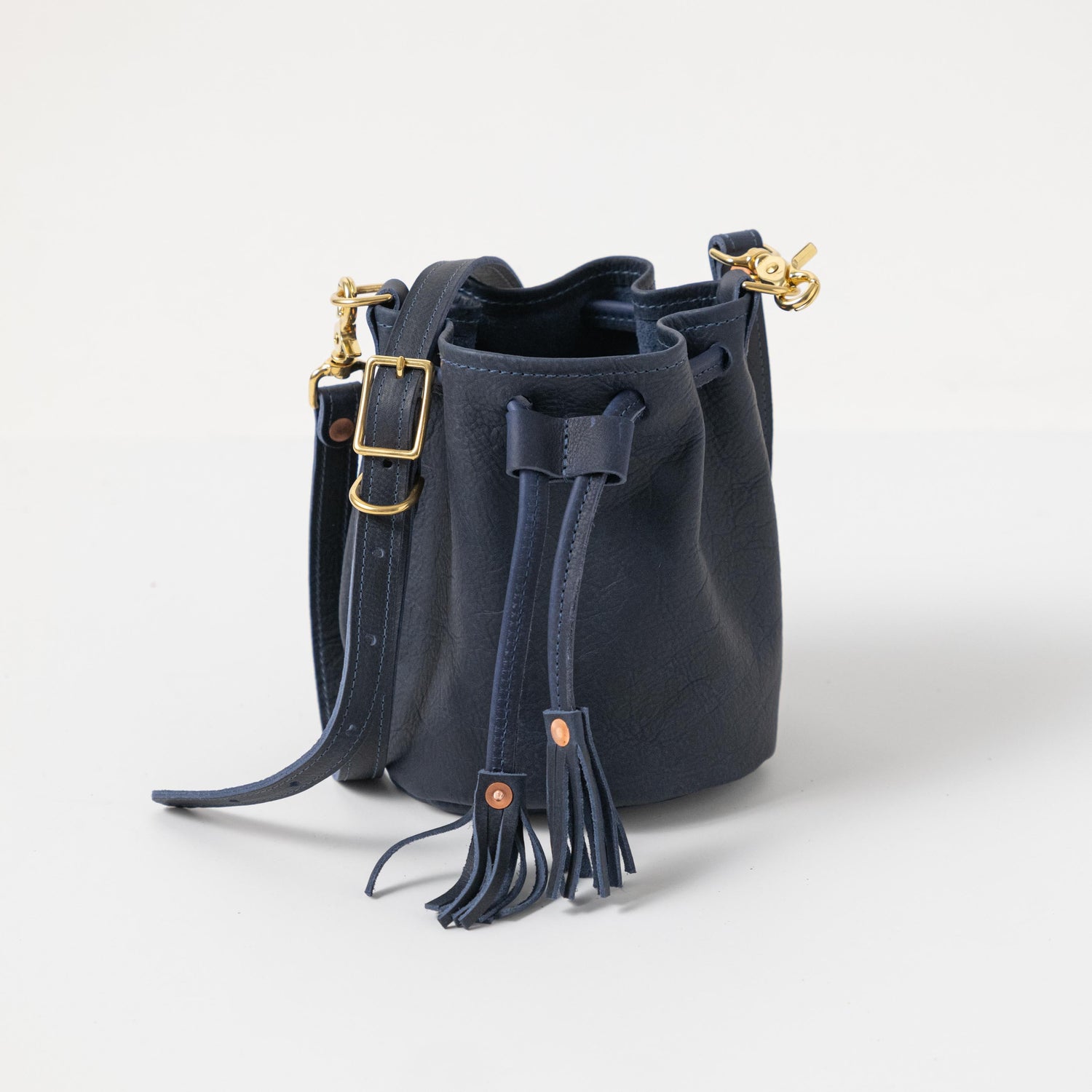 Scratch-and-Dent Navy Kodiak Mini Bucket Bag