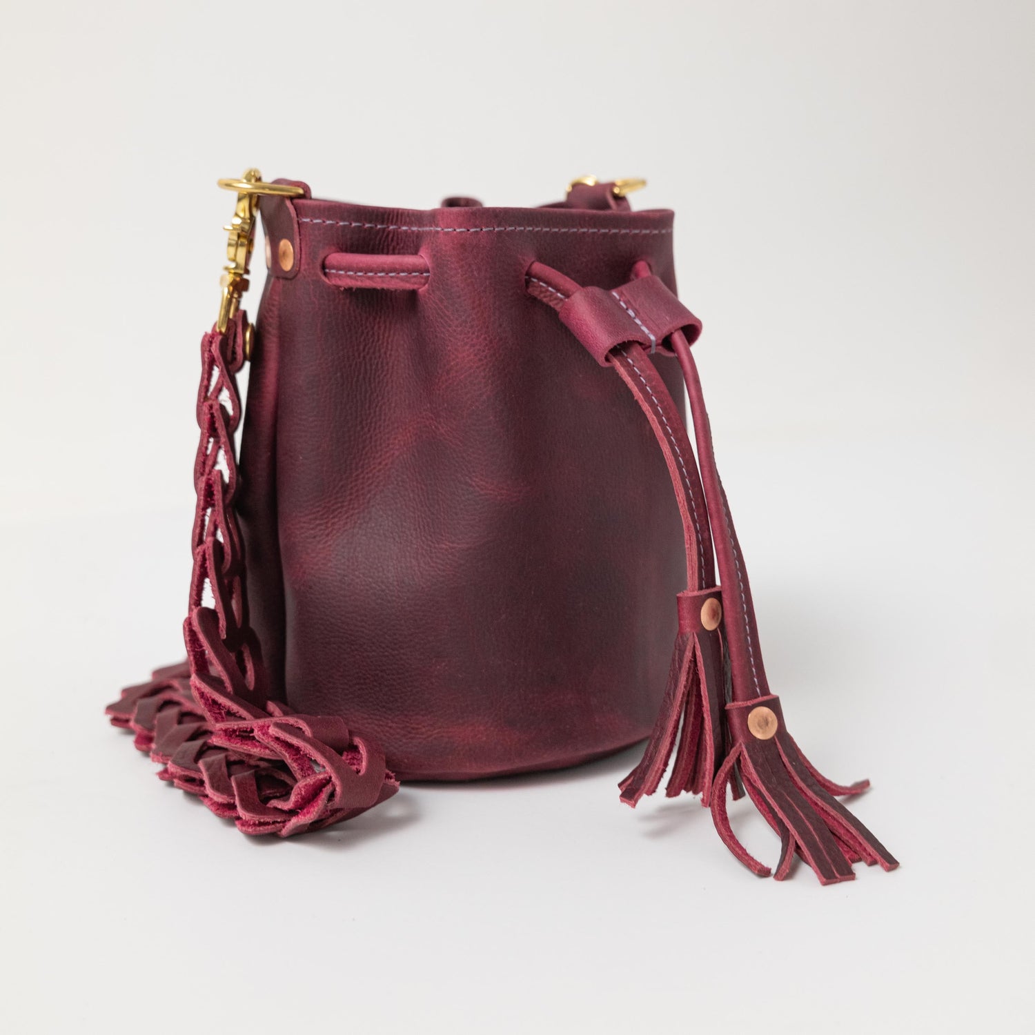 Scratch-and-Dent Purple Kodiak Mini Bucket Bag