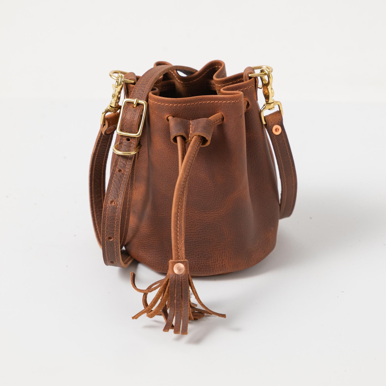 Tan Kodiak Mini Bucket Bag