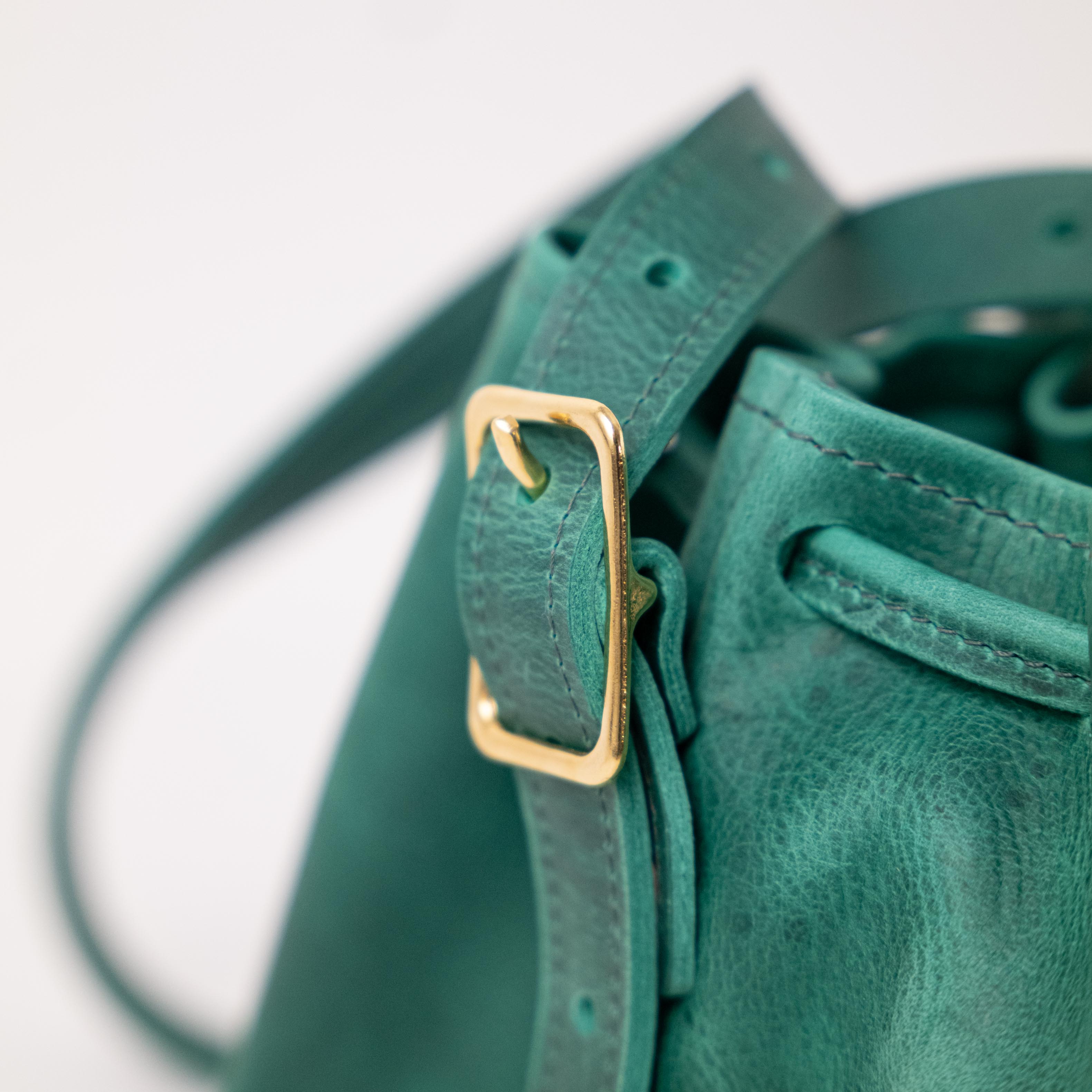 Scratch-and-Dent Teal Kodiak Bucket Bag