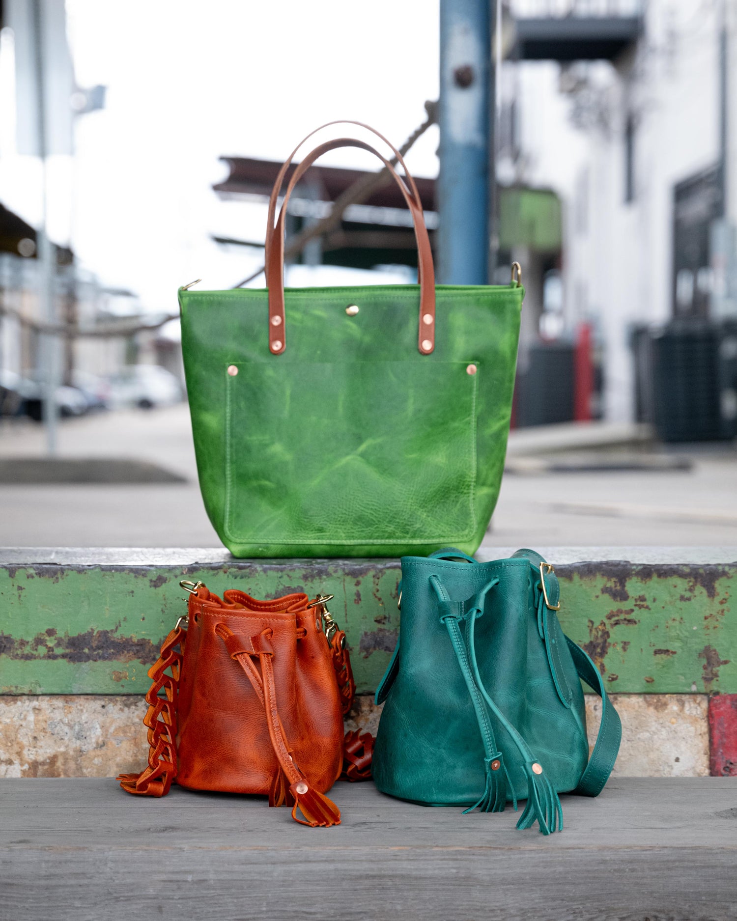 Scratch-and-Dent Brick Kodiak Mini Bucket Bag
