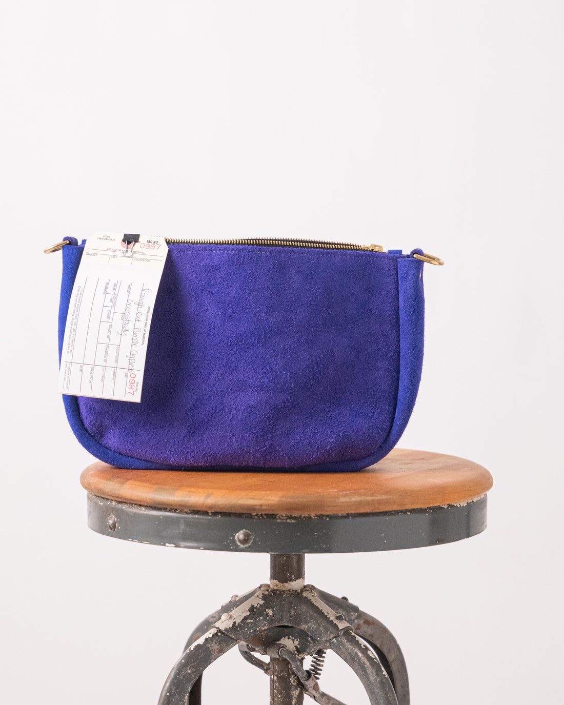 0987 Rough-Out Violet Cypress Crossbody Bag (no crossbody strap)