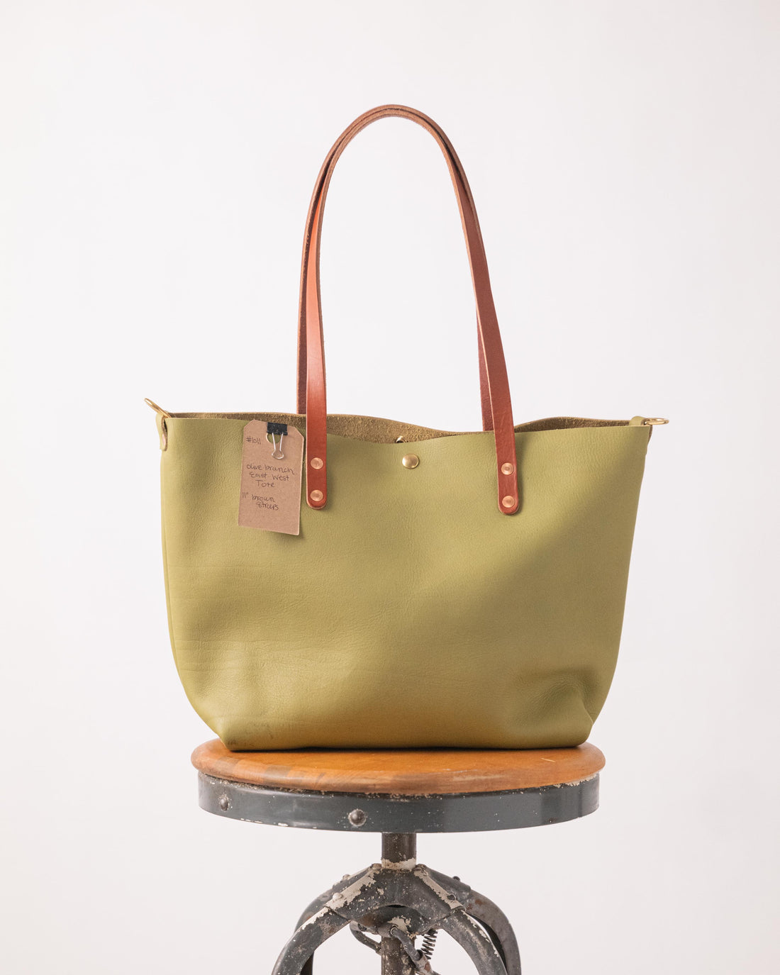 1011 Olive Branch East West Tote - 11&quot; Tan Handles