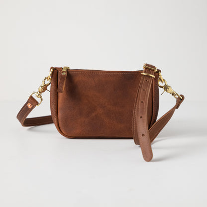 Scratch-and-Dent Tan Kodiak Mini Crossbody Bag