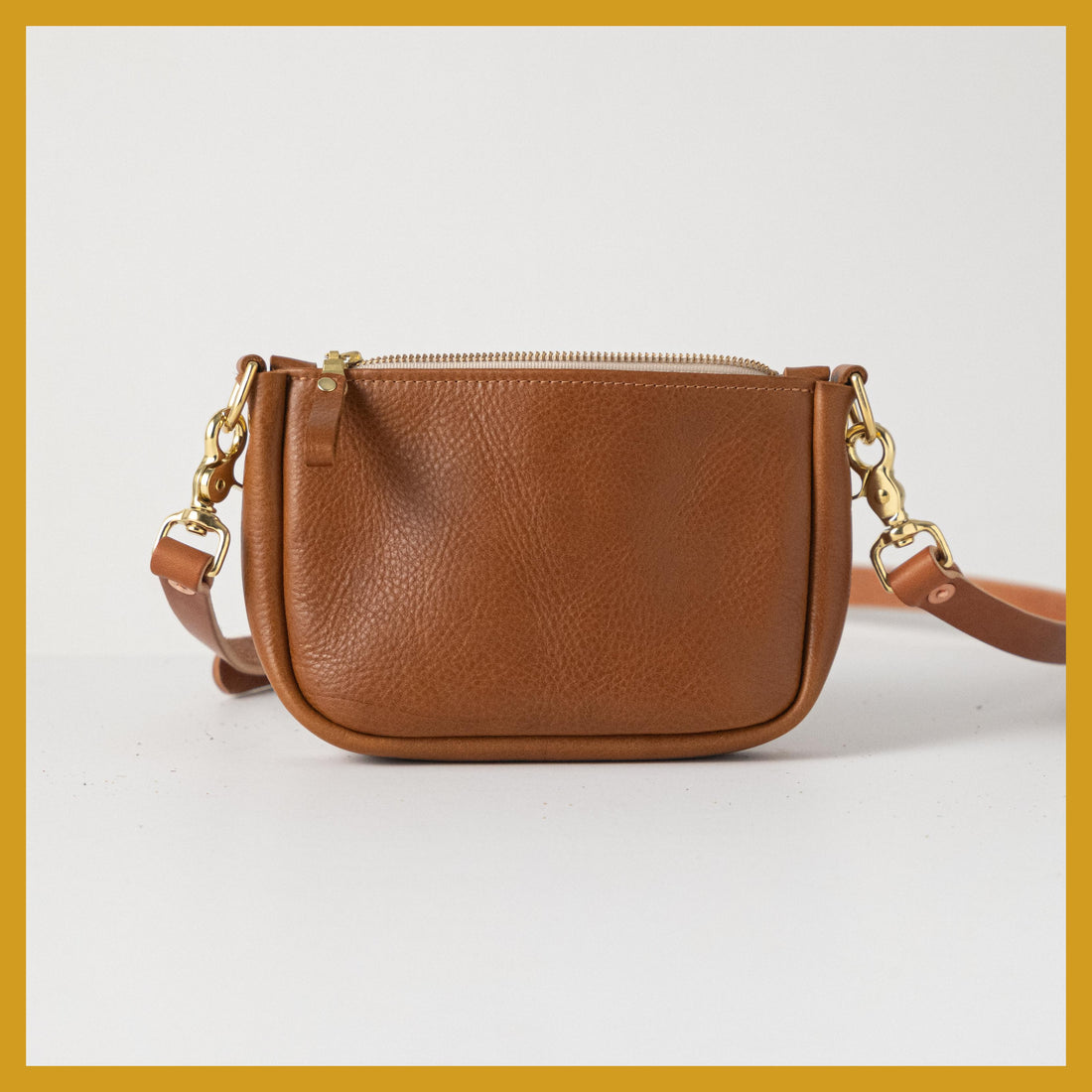 Scratch-and-Dent Cognac Cypress Mini Crossbody Bag