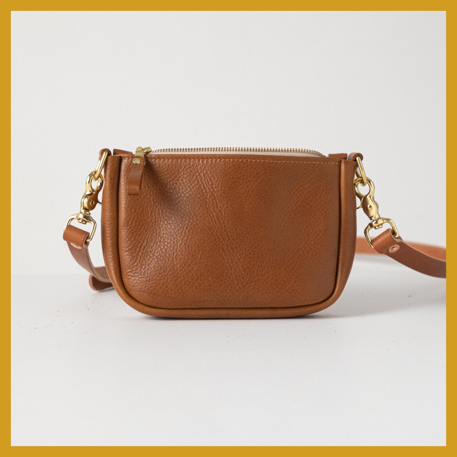 Scratch-and-Dent Cognac Cypress Mini Crossbody Bag