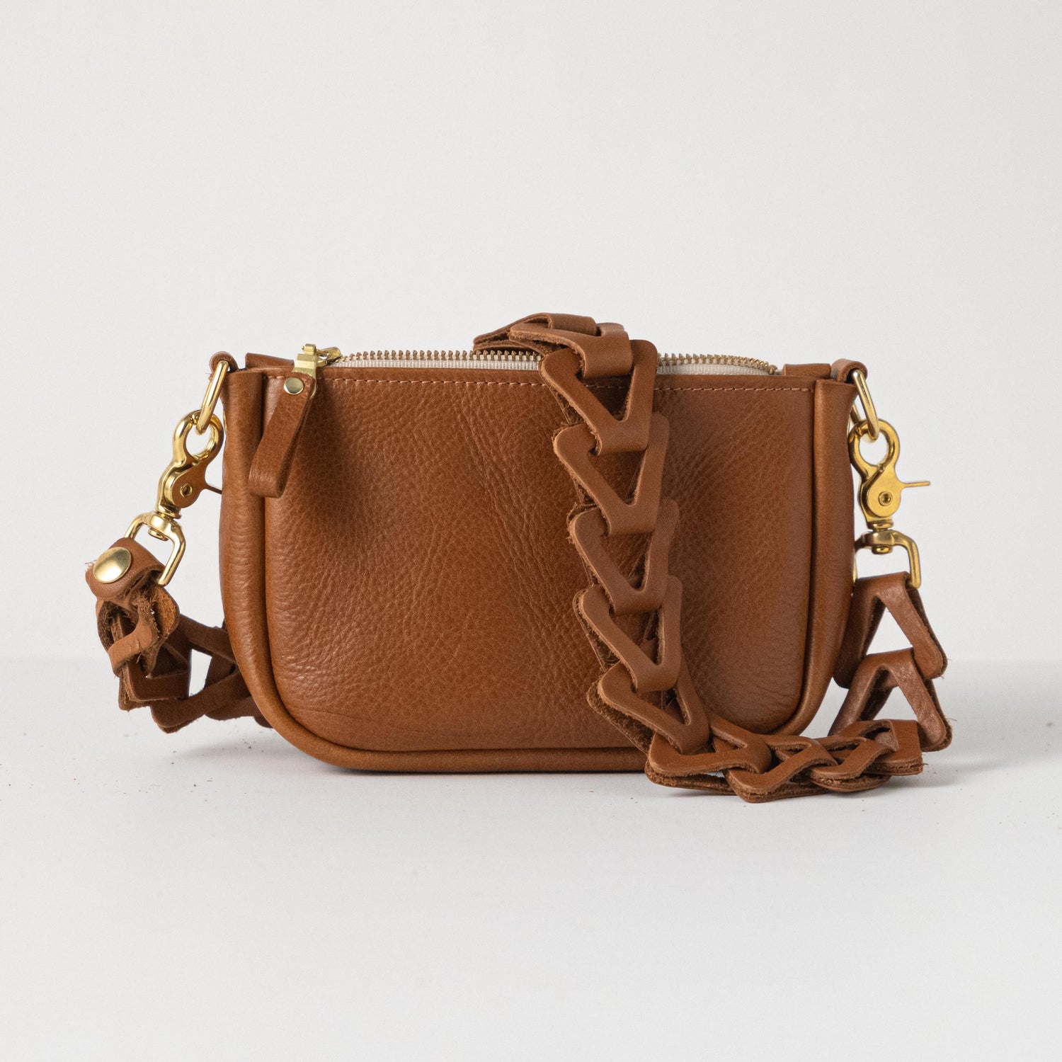 Scratch-and-Dent Cognac Cypress Mini Crossbody Bag