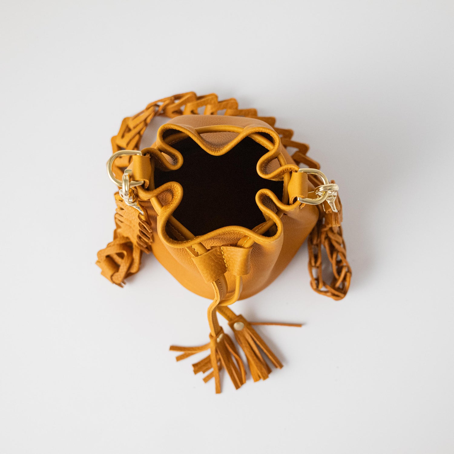 Scratch-and-Dent Marigold Cypress Mini Bucket Bag