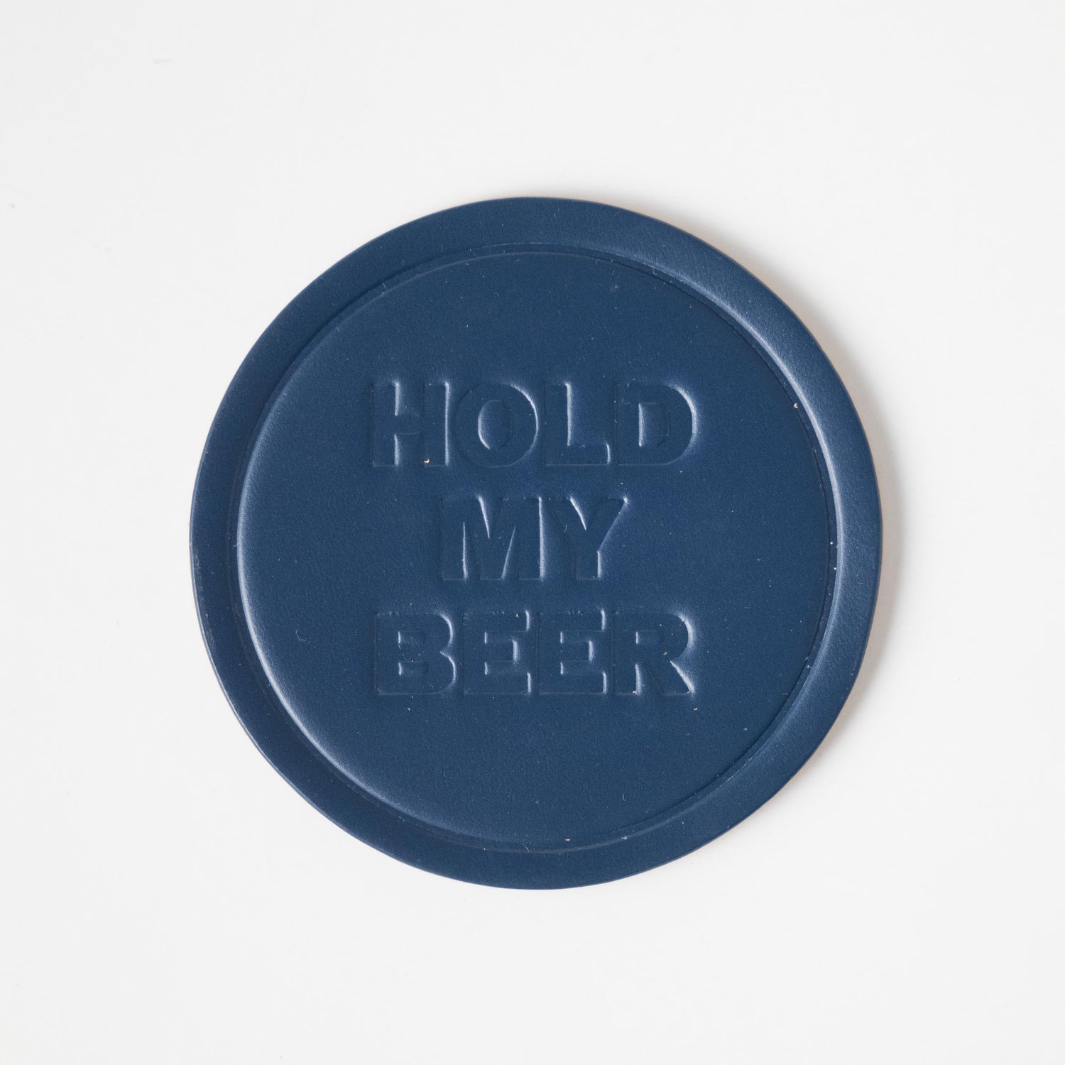 Hold My Beer Leather Coaster