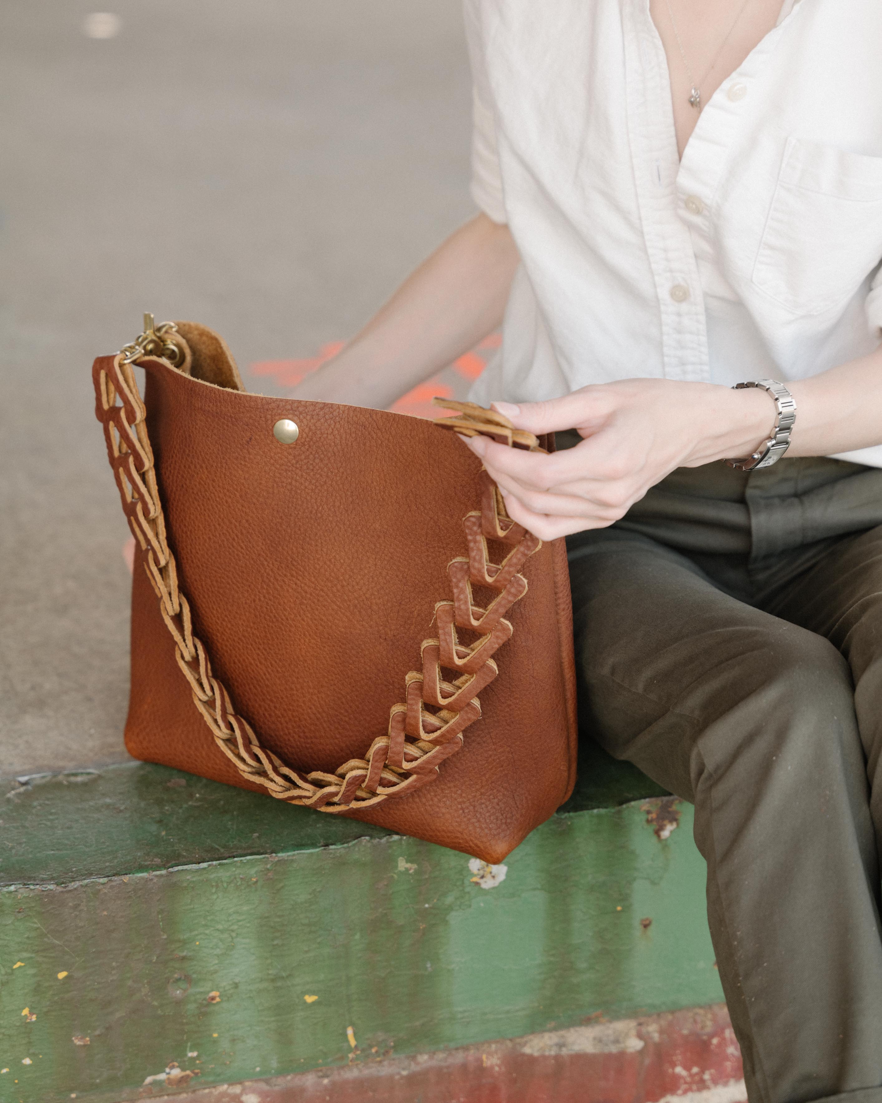 Dark Teal Bulldog Crossbody Tote