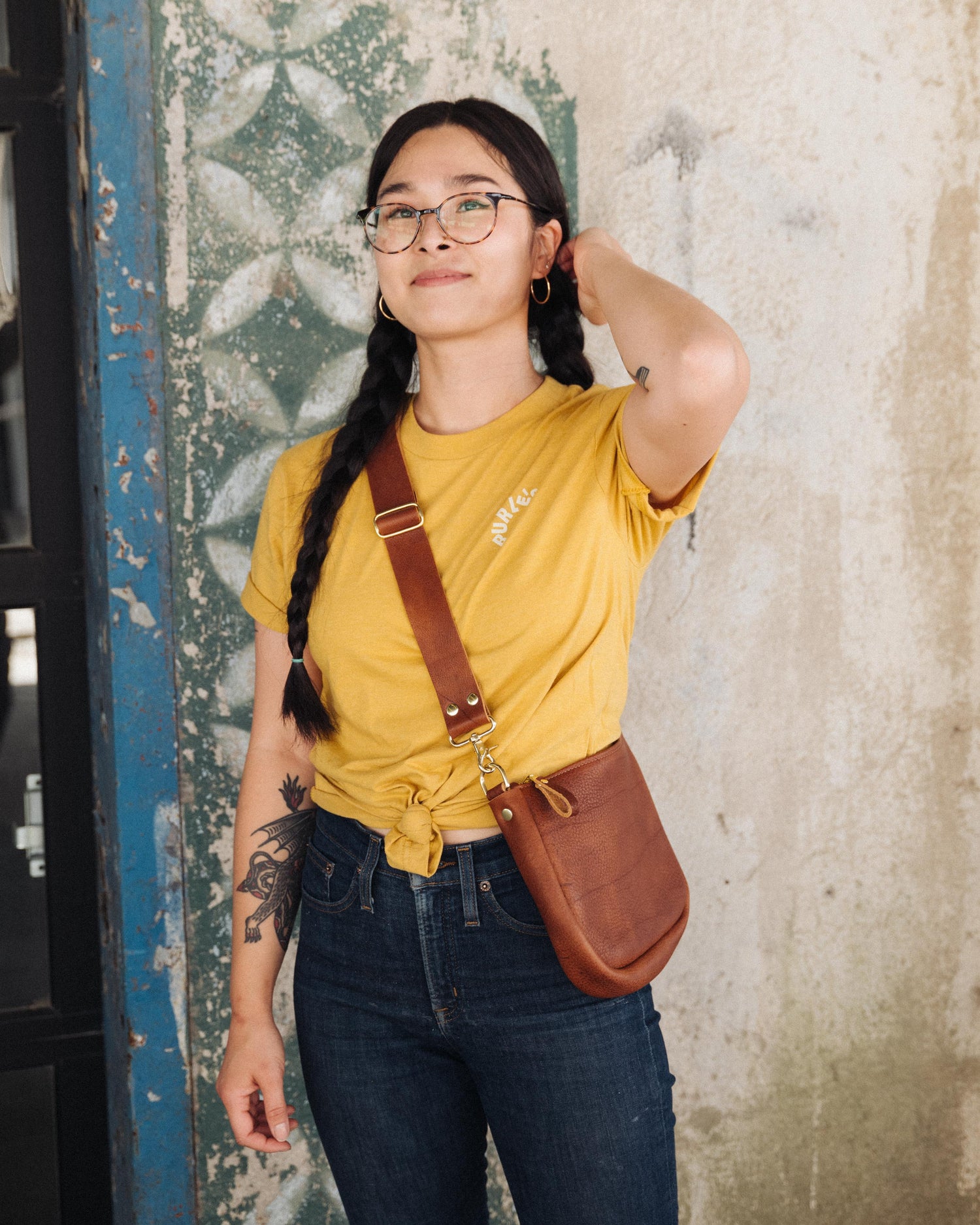 Scratch-and-Dent Marigold Cypress Medium Crossbody Bag