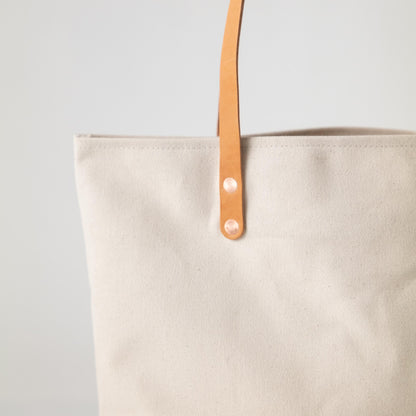 Natural Canvas Panel Tote