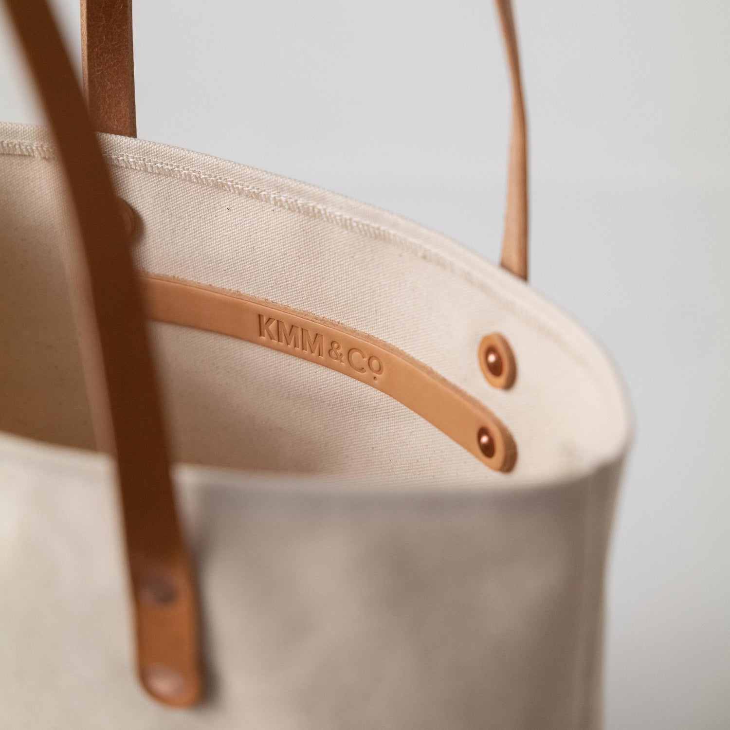 Studio Green and Natural Canvas Panel Tote