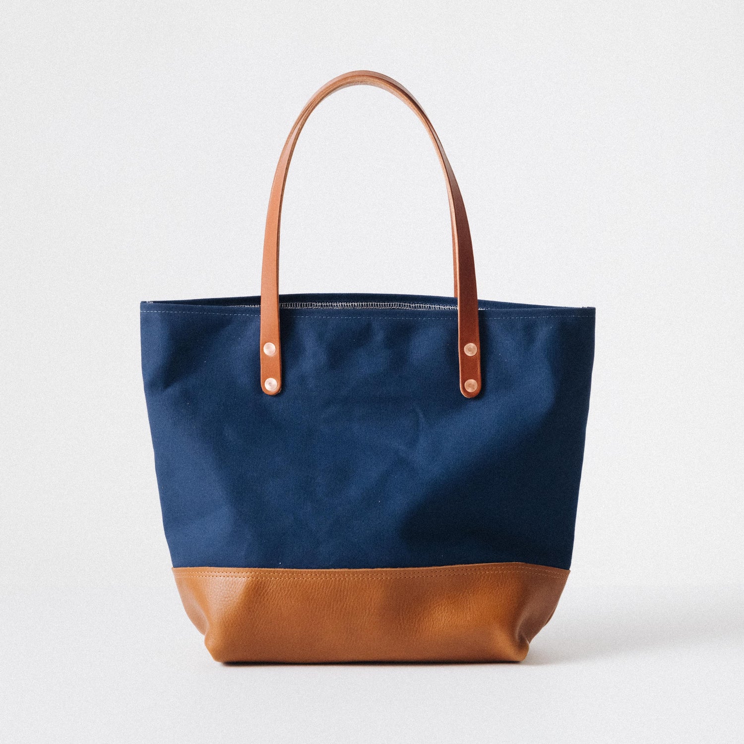 Navy Canvas Panel Tote