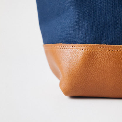 Navy Canvas Panel Tote