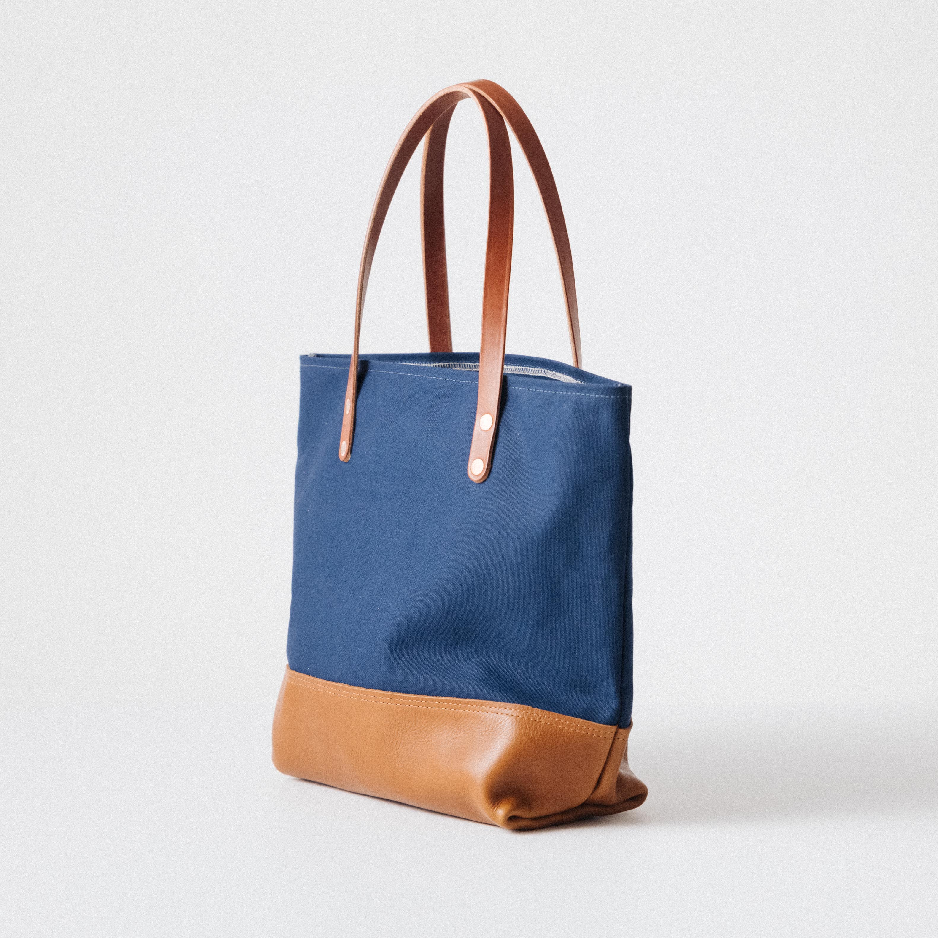 Navy Canvas Panel Tote