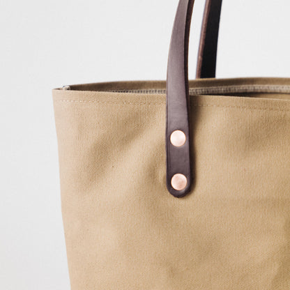 Field Tan Canvas Panel Tote