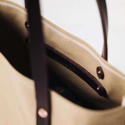 Field Tan Canvas Panel Tote