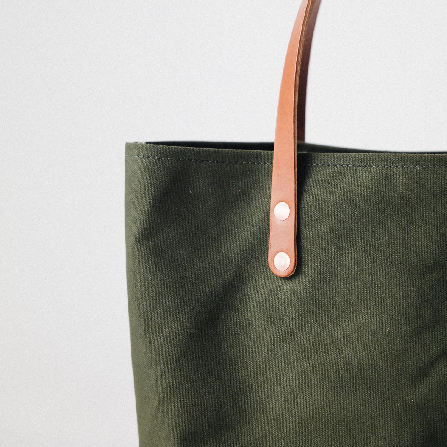 Green Canvas Panel Tote