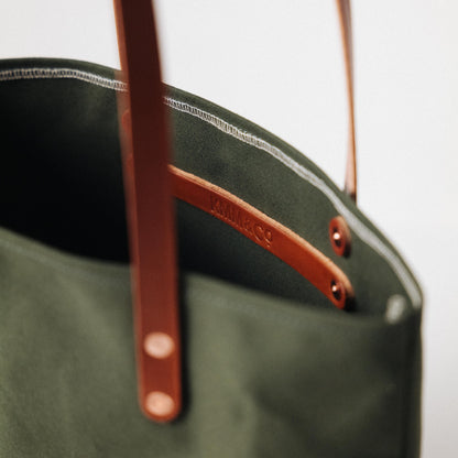 Green Canvas Tote