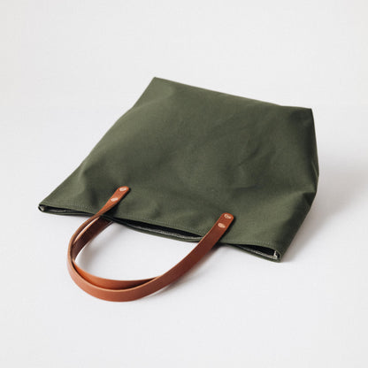 Green Canvas Tote