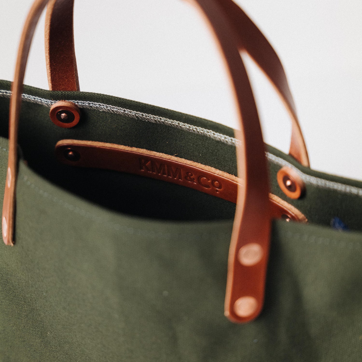 Green Canvas Mini Panel Tote