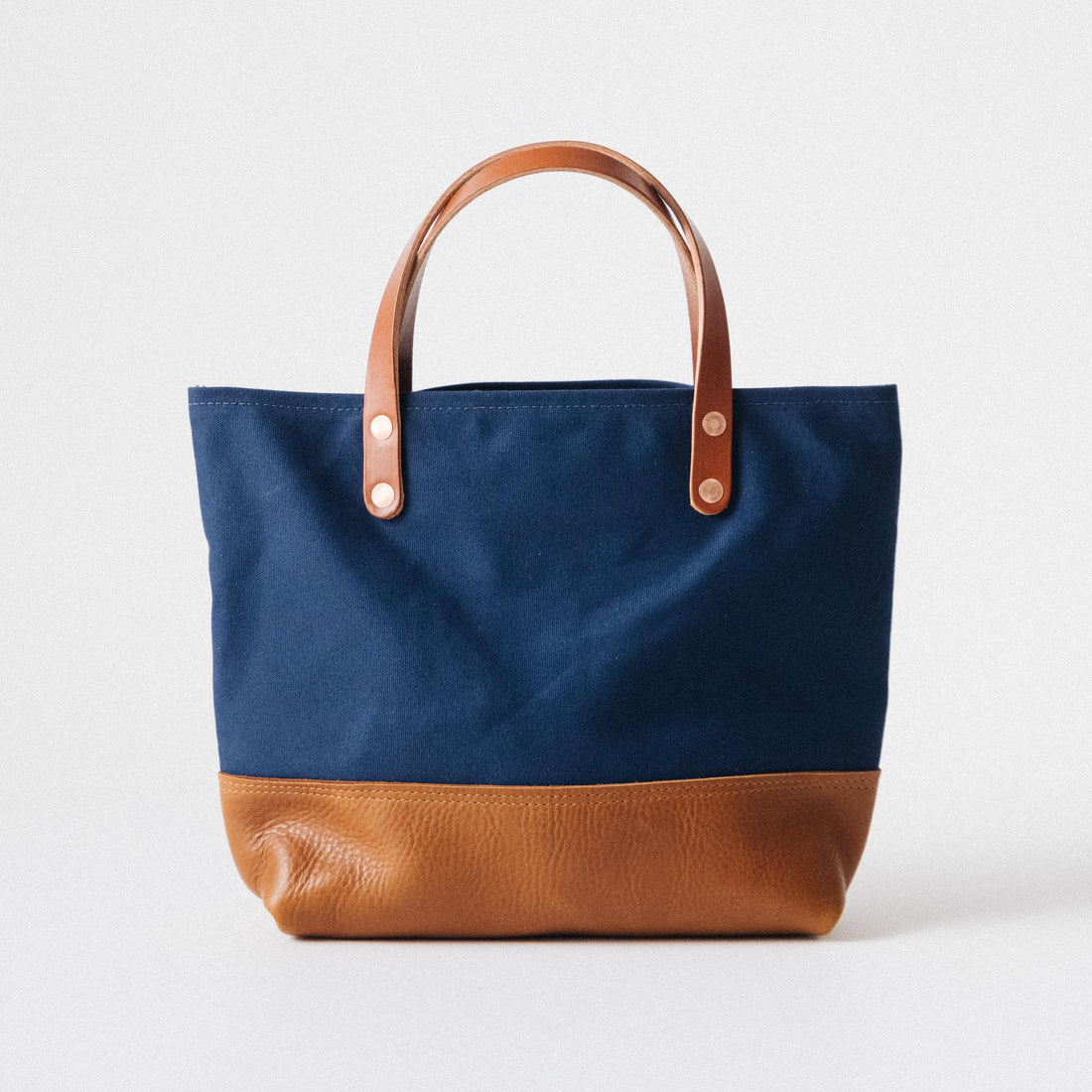 Navy Canvas Mini Panel Tote